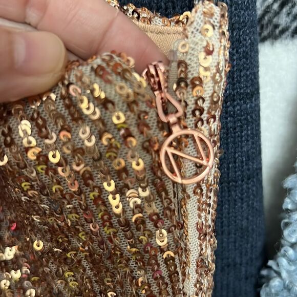 Nookie Veda Embellished One Shoulder Gown XS in Caramel $369-FLAW - Picture 6 of 8